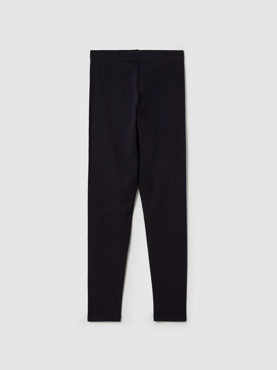Solid colour stretch leggings_4