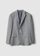 Grey single-breasted blazer with regular fit micro-checks_0