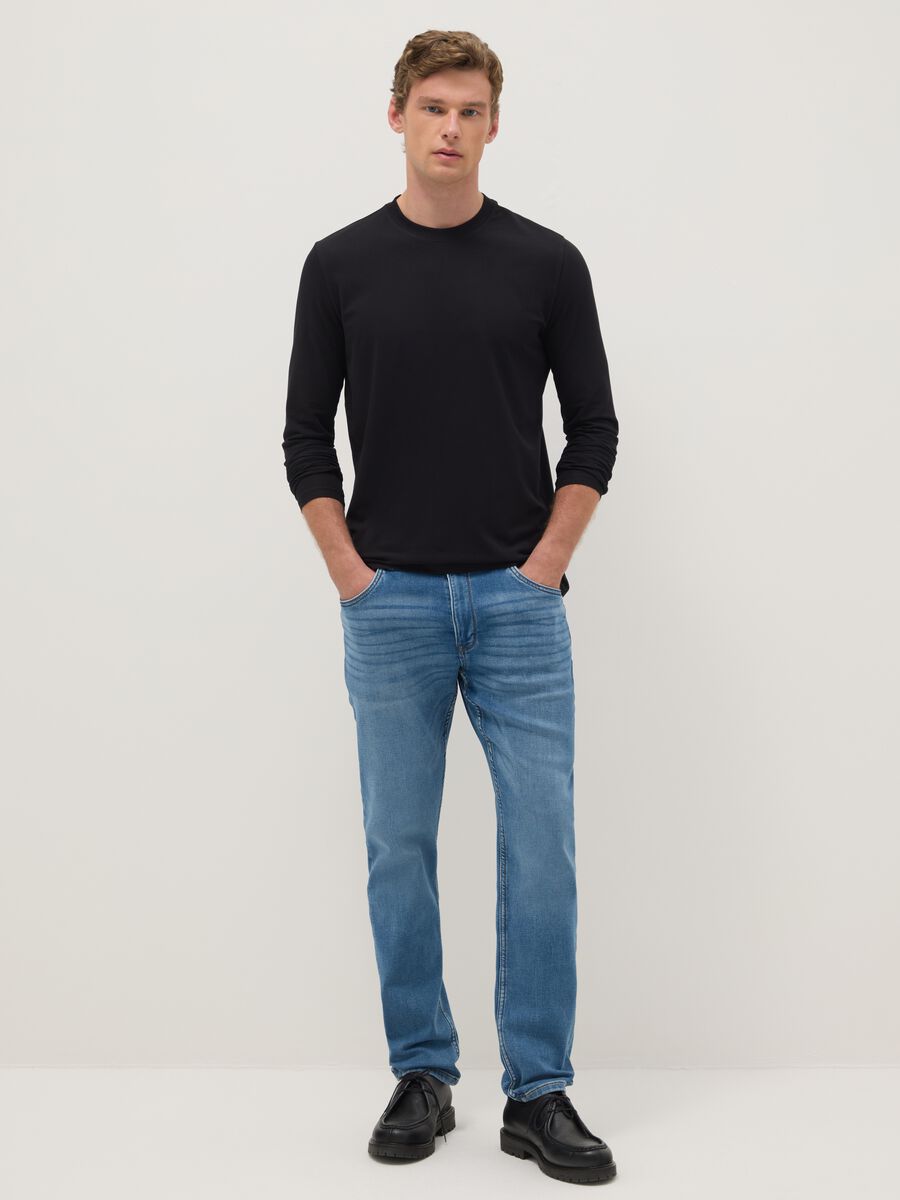 Slim Fit Blue Denim Jeans_0