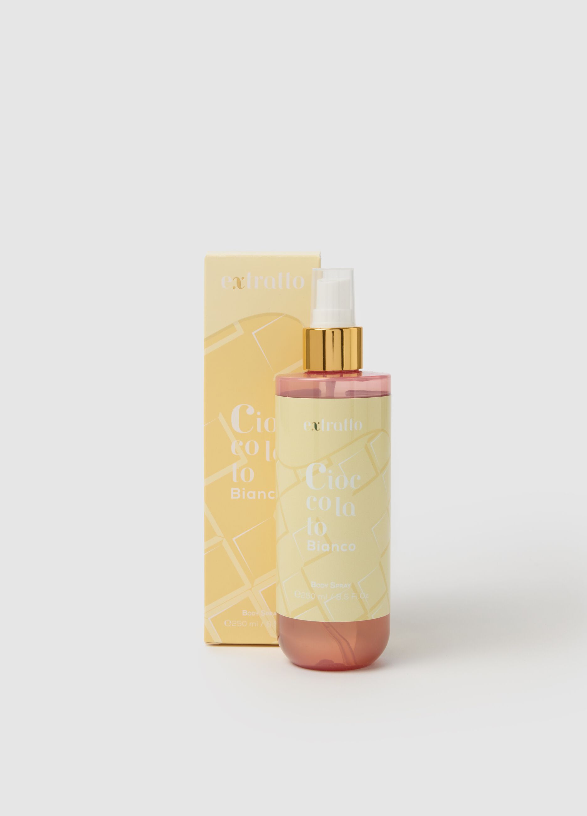 Body spray with white chocolate and powdered sugar notes, sweet and creamy, intoxicating and voluptuous.