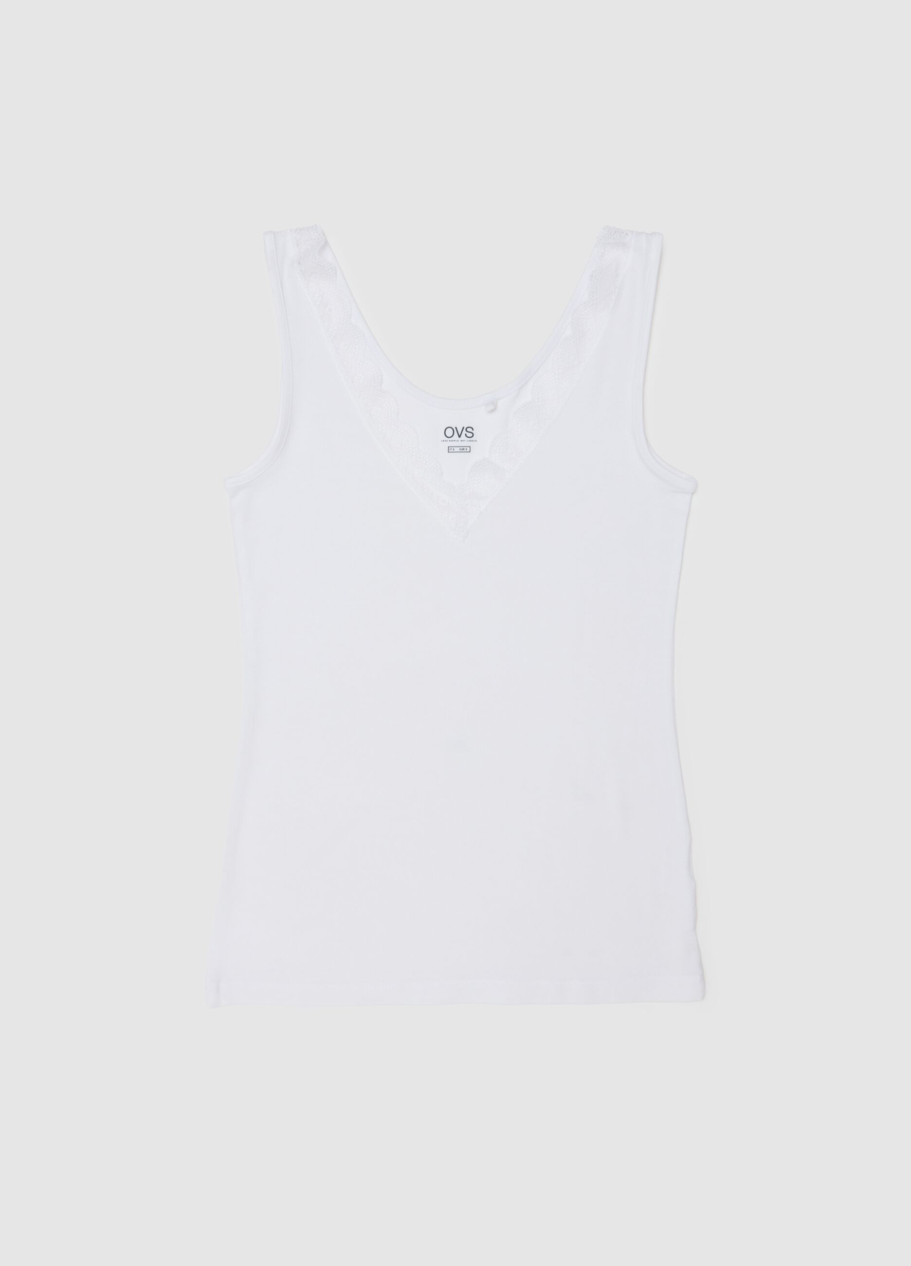 White viscose blend vest regular fit