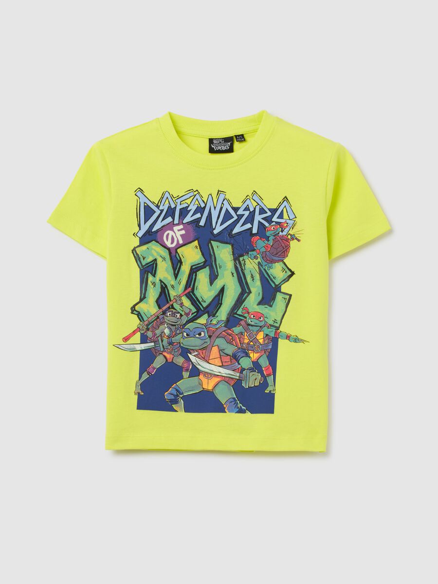 Boys’ yellow over-fit T-shirt in 100% cotton with Teenage Mutant Ninja Turtles print._0