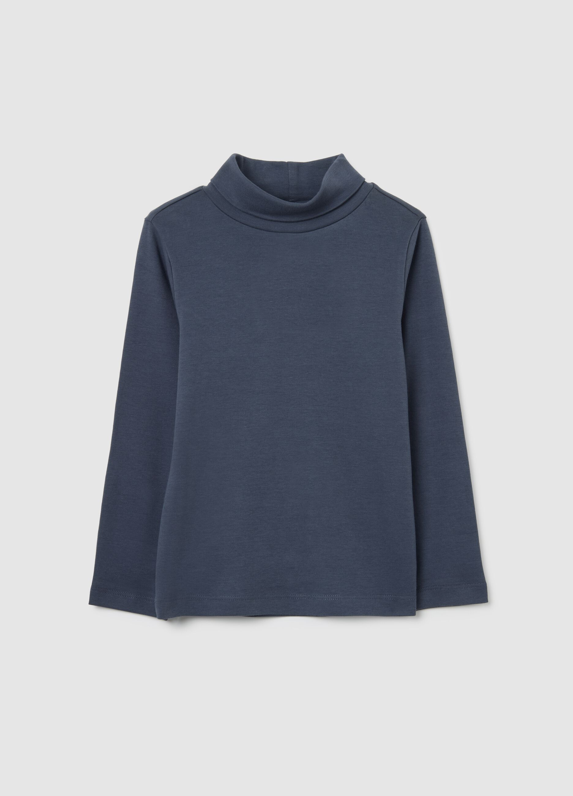 Long sleeve blue cotton shirt