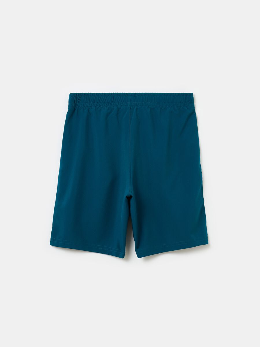 Quick-dry Bermuda tennis shorts with Slazenger print_1