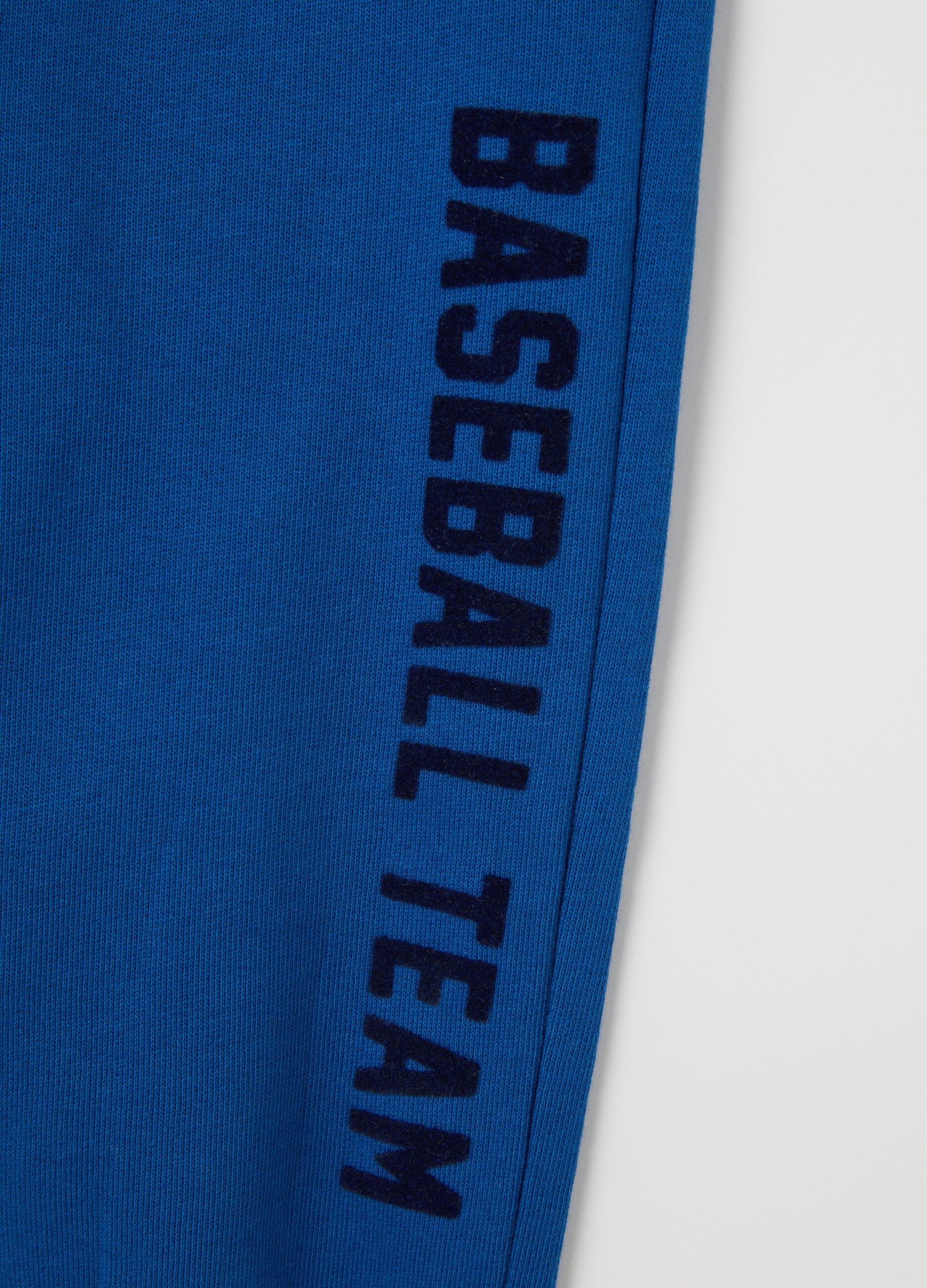 Children's blue regular fit pure cotton trousers