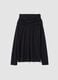 Black viscose-blend top with shawl collar, regular fit_2