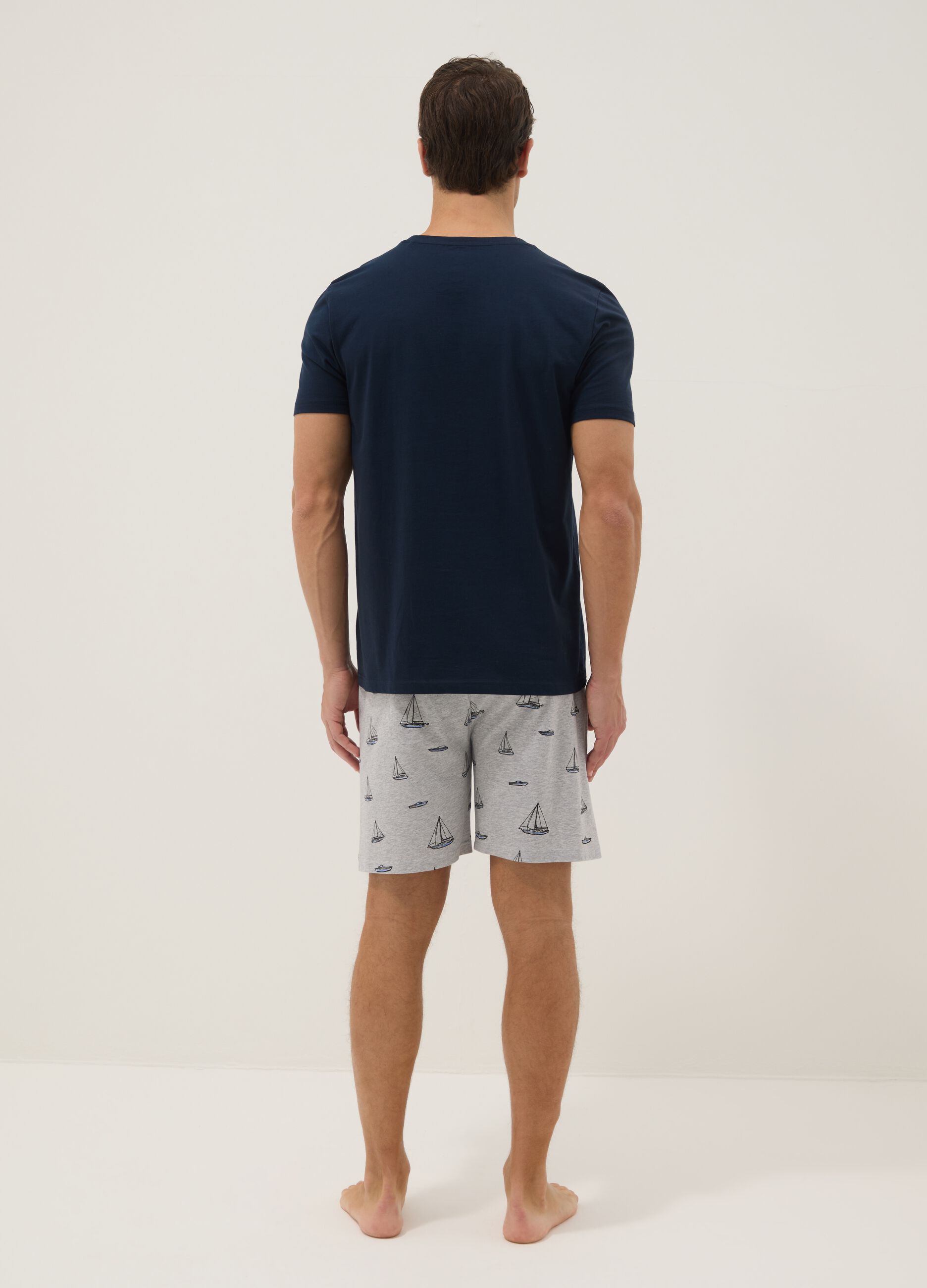 Multicolour pure organic cotton regular fit pyjamas with prints
