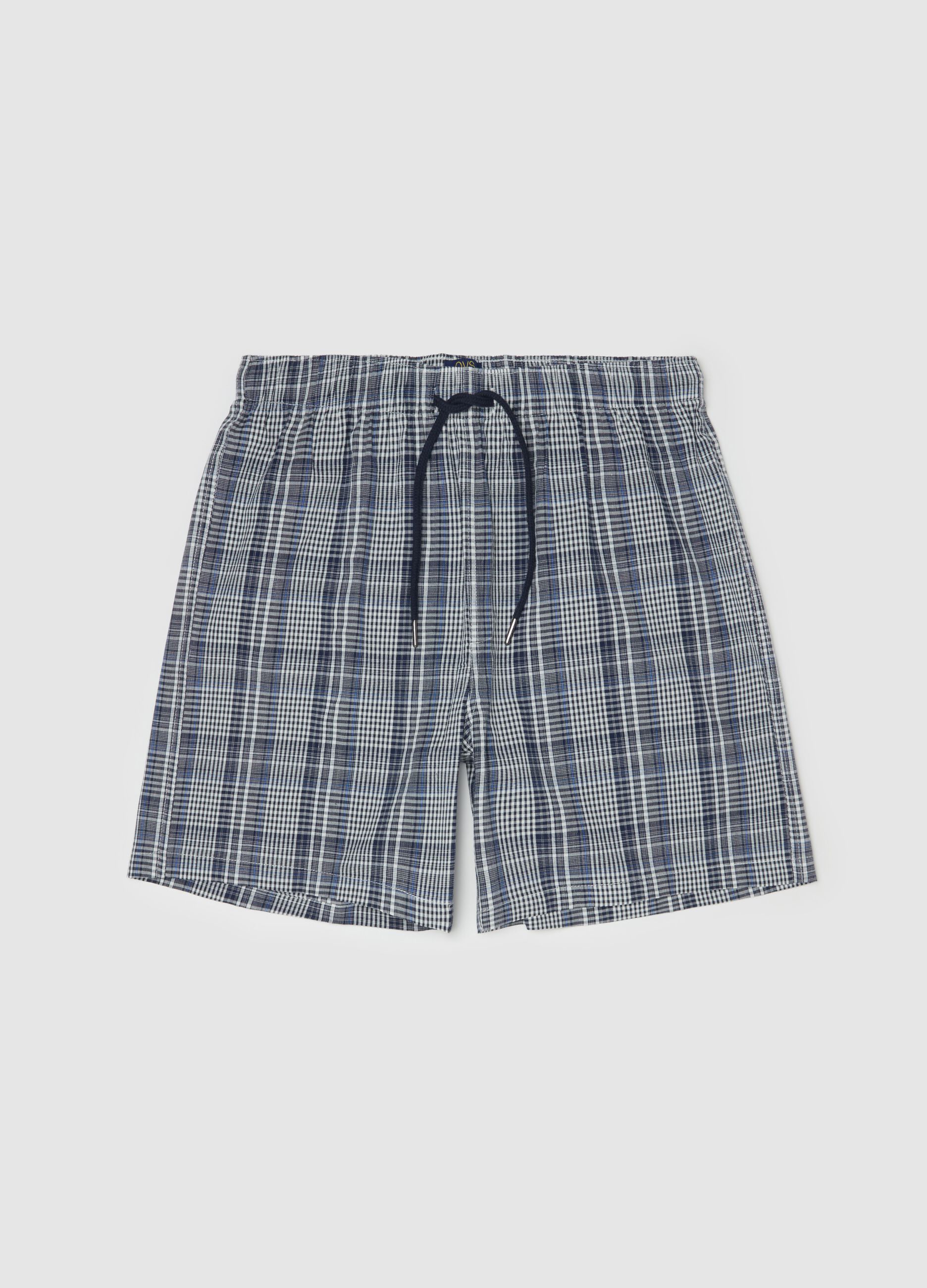 Pyjama shorts in patterned cotton