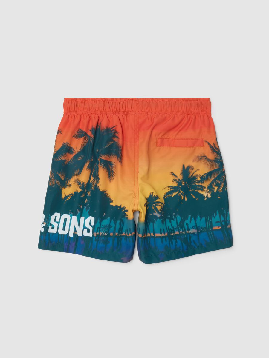 Boys' Multicolour Regular Fit Beach Shorts_1