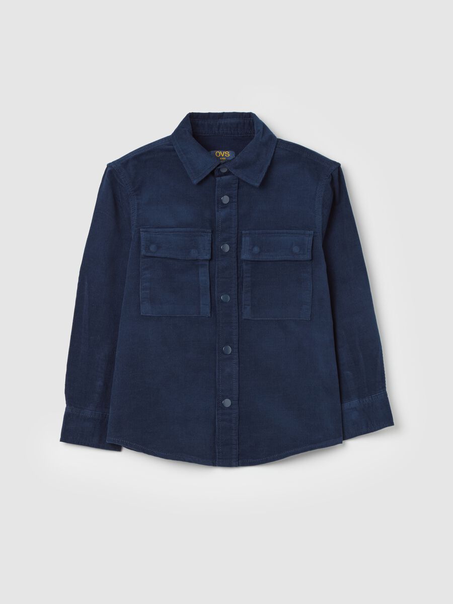 Organic cotton shacket with pockets_0