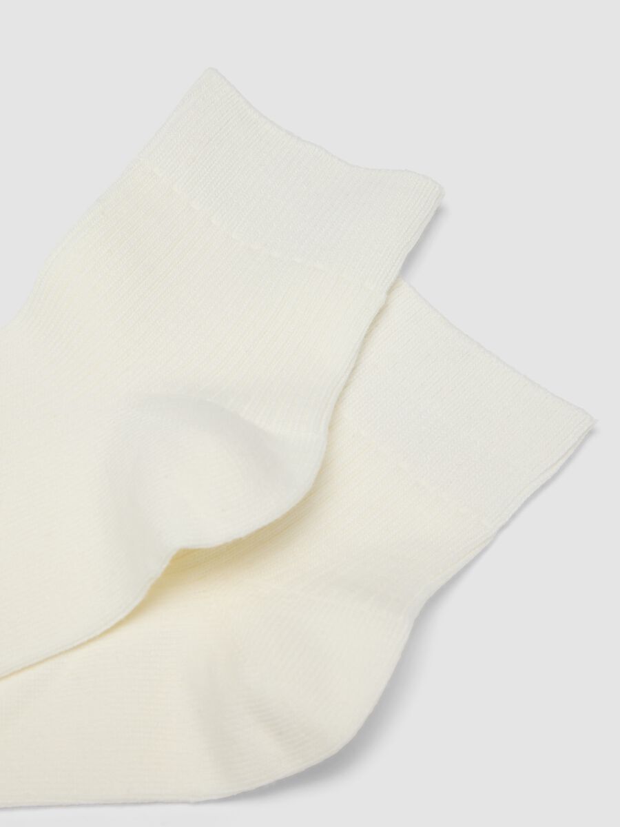 White stretch cotton socks_1