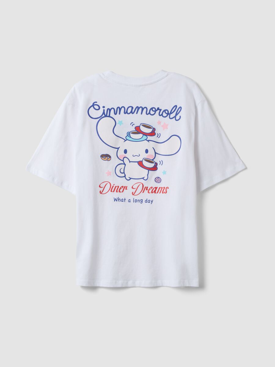 White pure cotton short-sleeve printed T-shirt_1