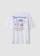 White pure cotton short-sleeve printed T-shirt_1