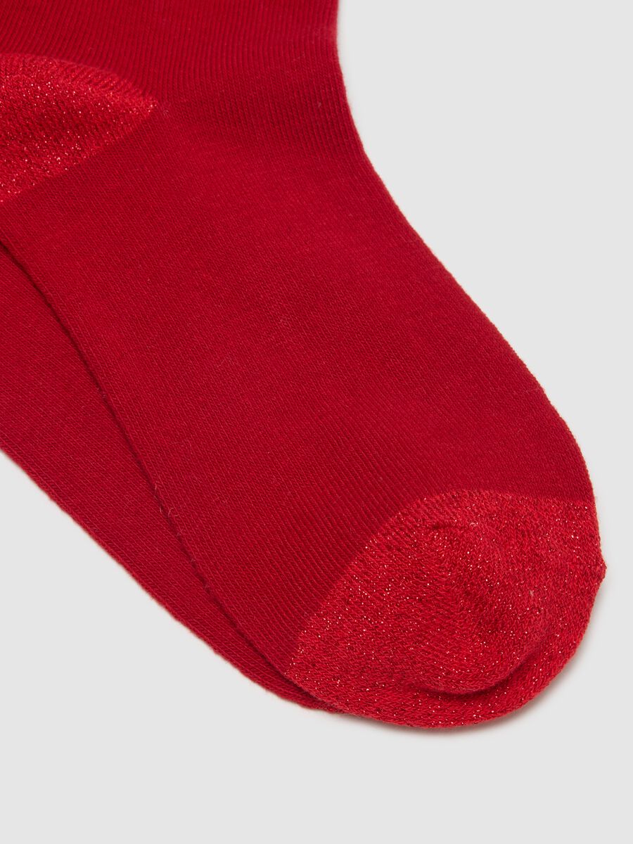 Multicolour short Christmas socks bi-pack in cotton blend_2