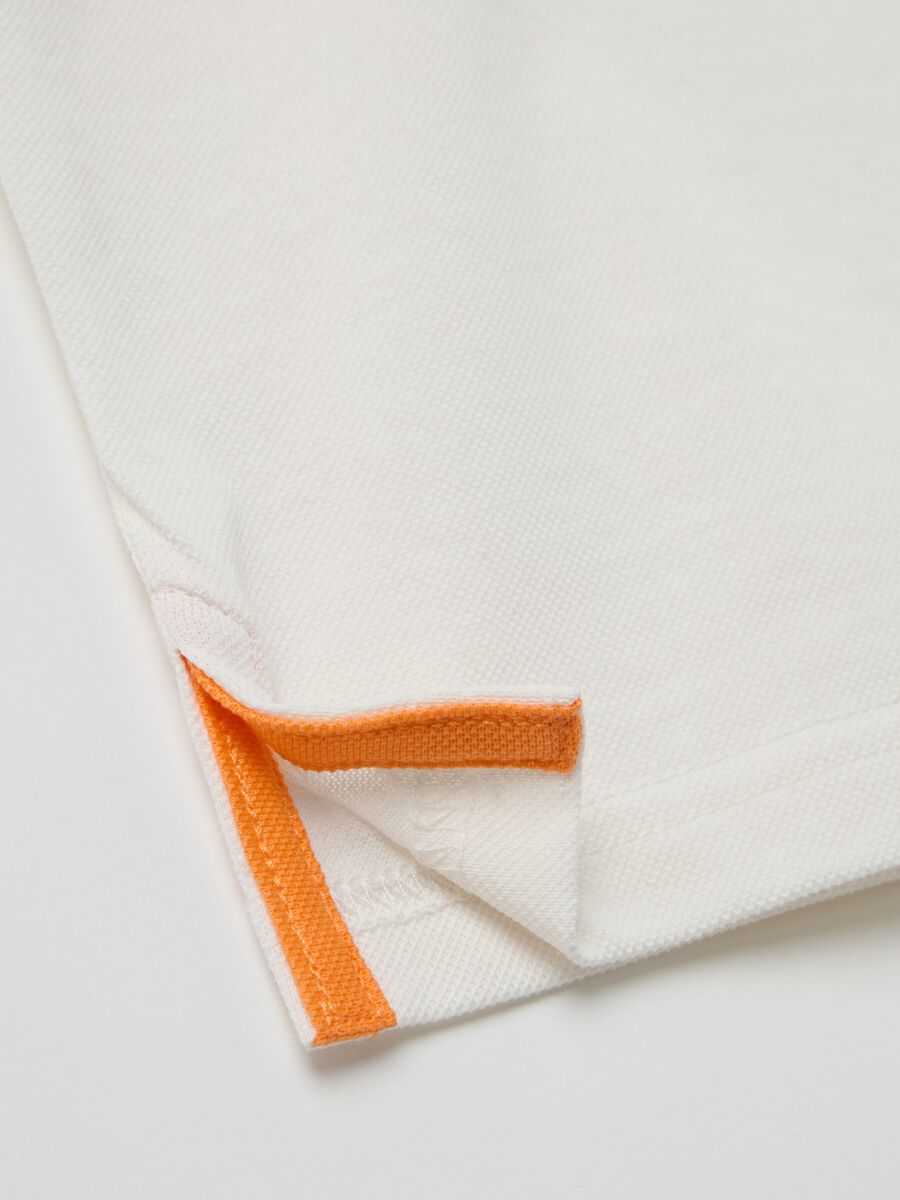 Polo in piquet con stampa logo_5