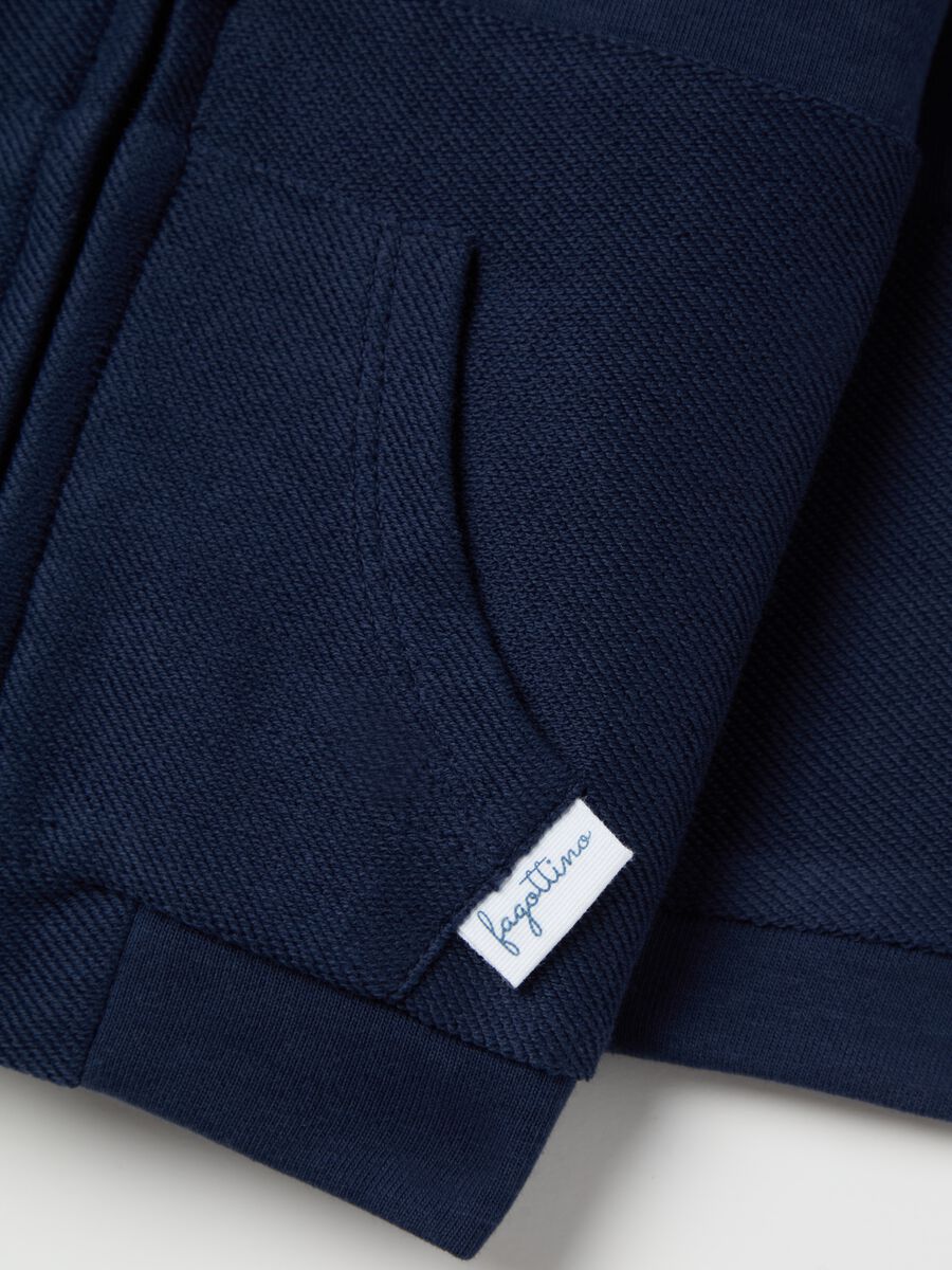 Full-zip top with hood and drill details_2