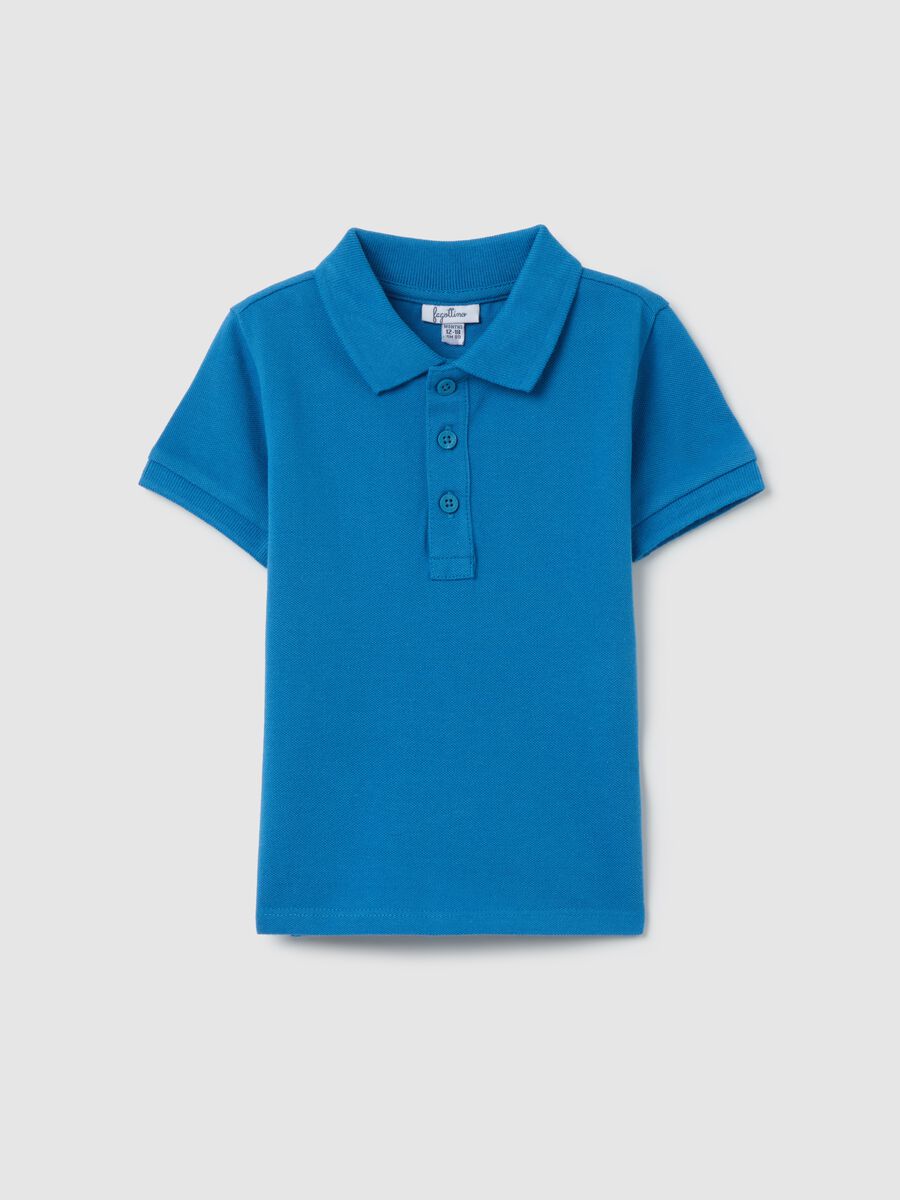 Short-sleeved polo shirt in piquet_0