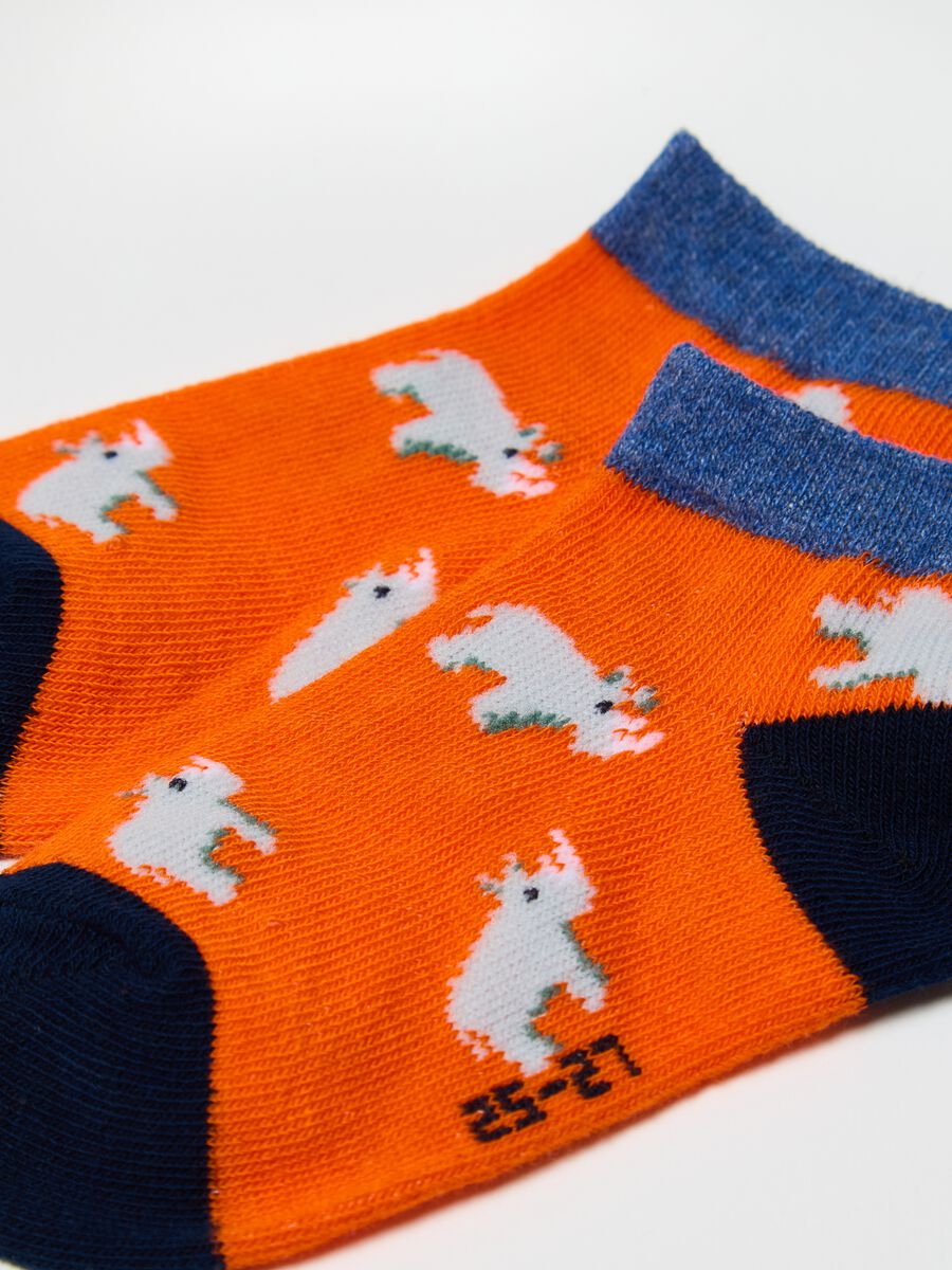 Seven-pair pack short socks with designs_1