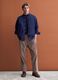 Blue gilet in a cotton, lyocell and viscose blend_1