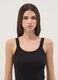 Black pure cotton tank top regular fit with wide shoulder_1