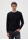 Black viscose blend regular fit jumper_0