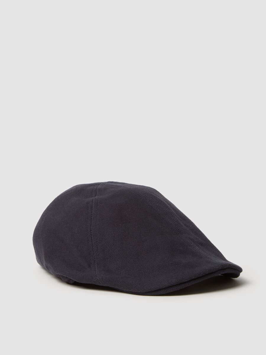 Cappello coppola in puro cotone blu_0