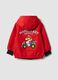Red rain jacket with hood and zip, Mario Kart print_1