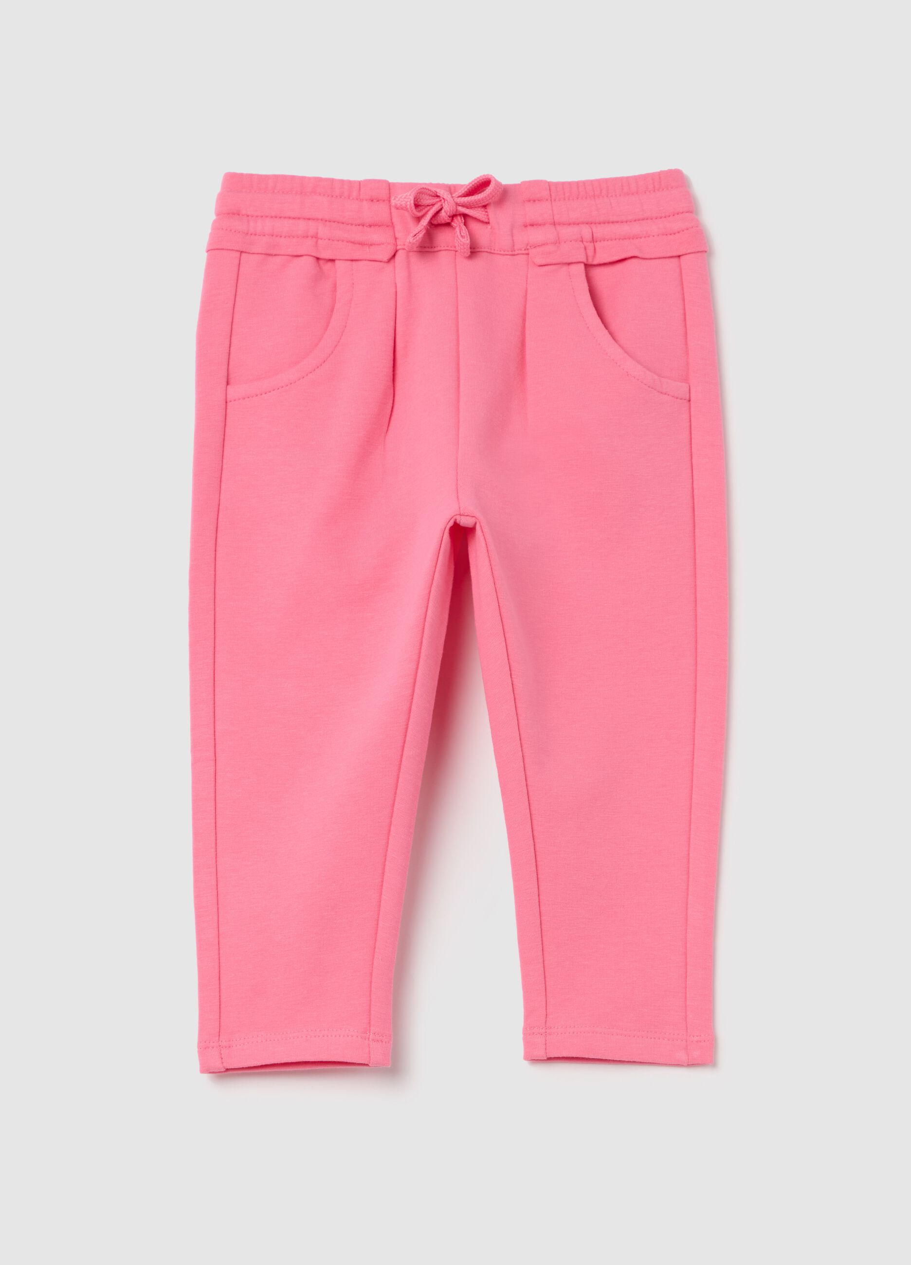 French terry joggers with drawstring