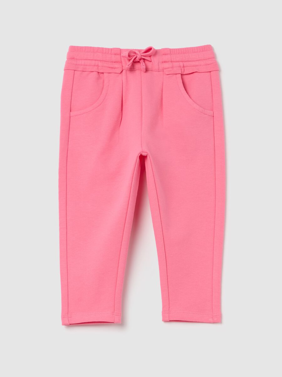 French terry joggers with drawstring_0