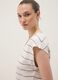 Beige pure cotton striped T-shirt_0