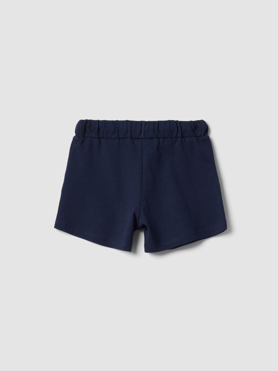 Girls&rsquo; blue 100% cotton shorts, regular fit_1