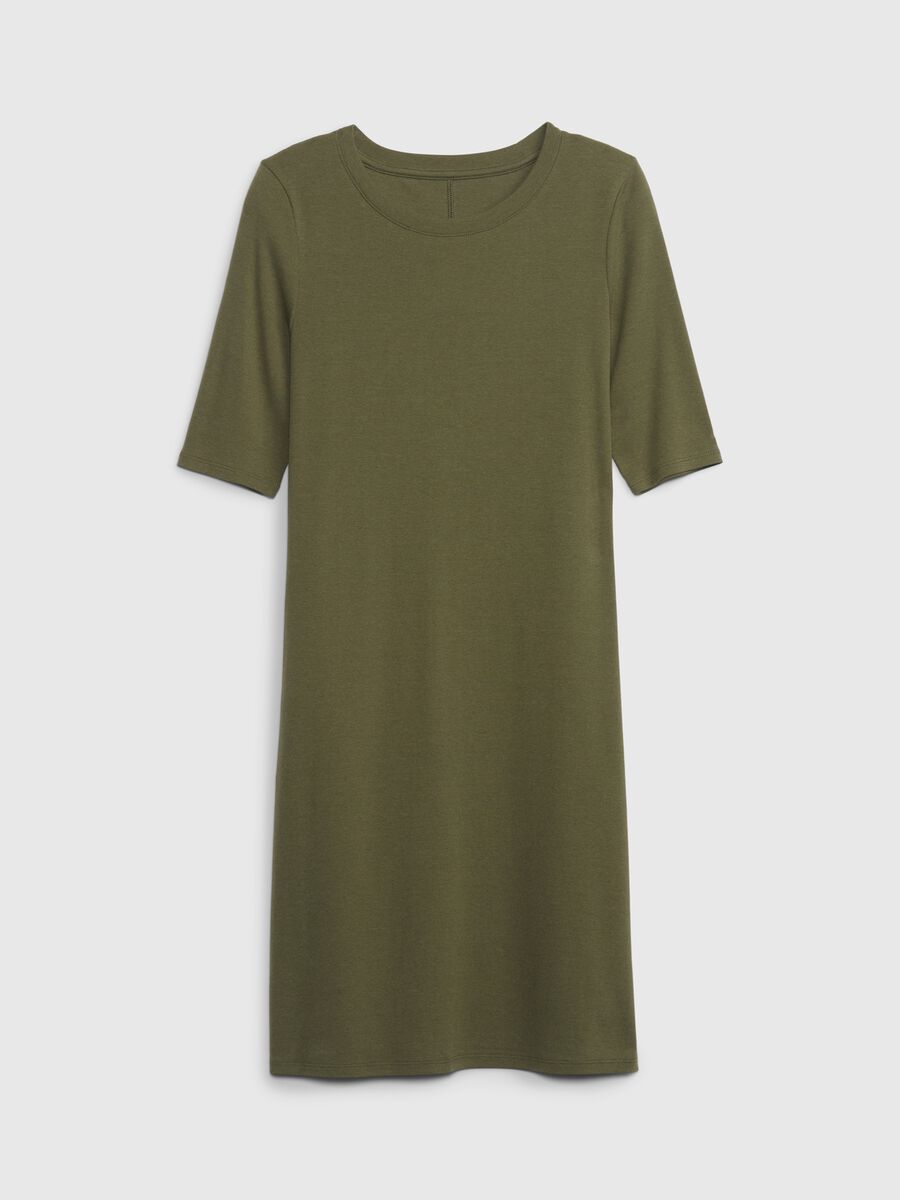 Abito midi in cotone e modal stretch_5