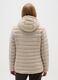 Regular fit padded beige jacket with hood_2