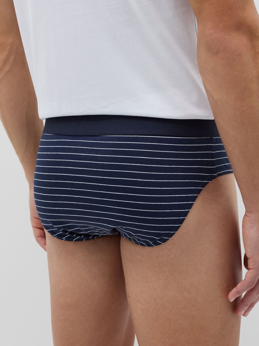 Five-pack briefs in organic cotton with striped pattern_3
