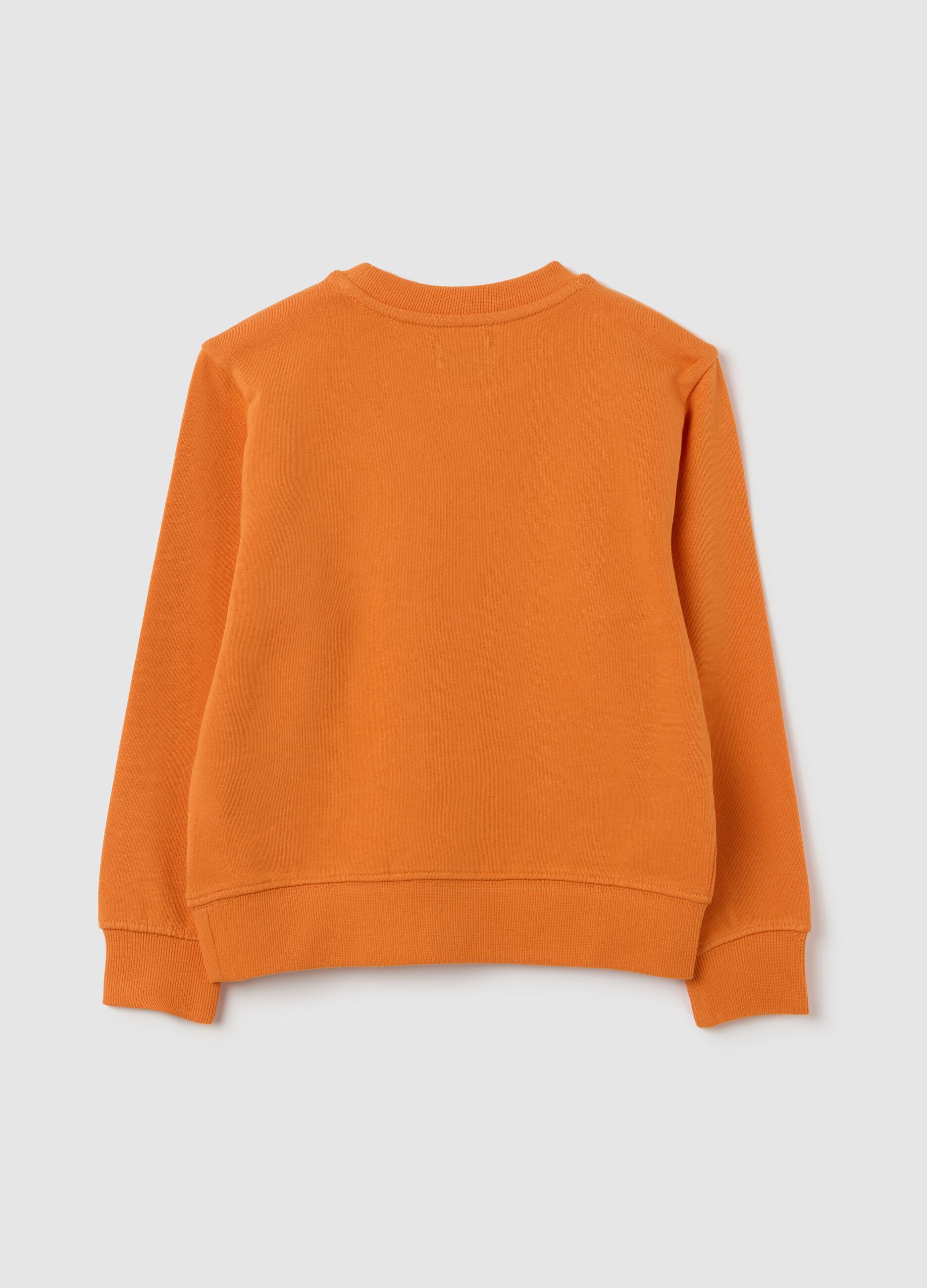 Children's pure cotton orange sweatshirt