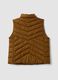 Yellow ultralight quilted gilet with zip and high neck_5