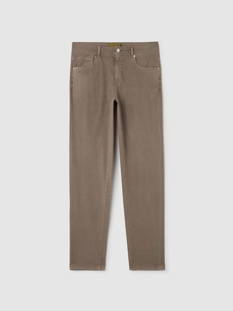 Slim-fit trousers in cotton poplin_4