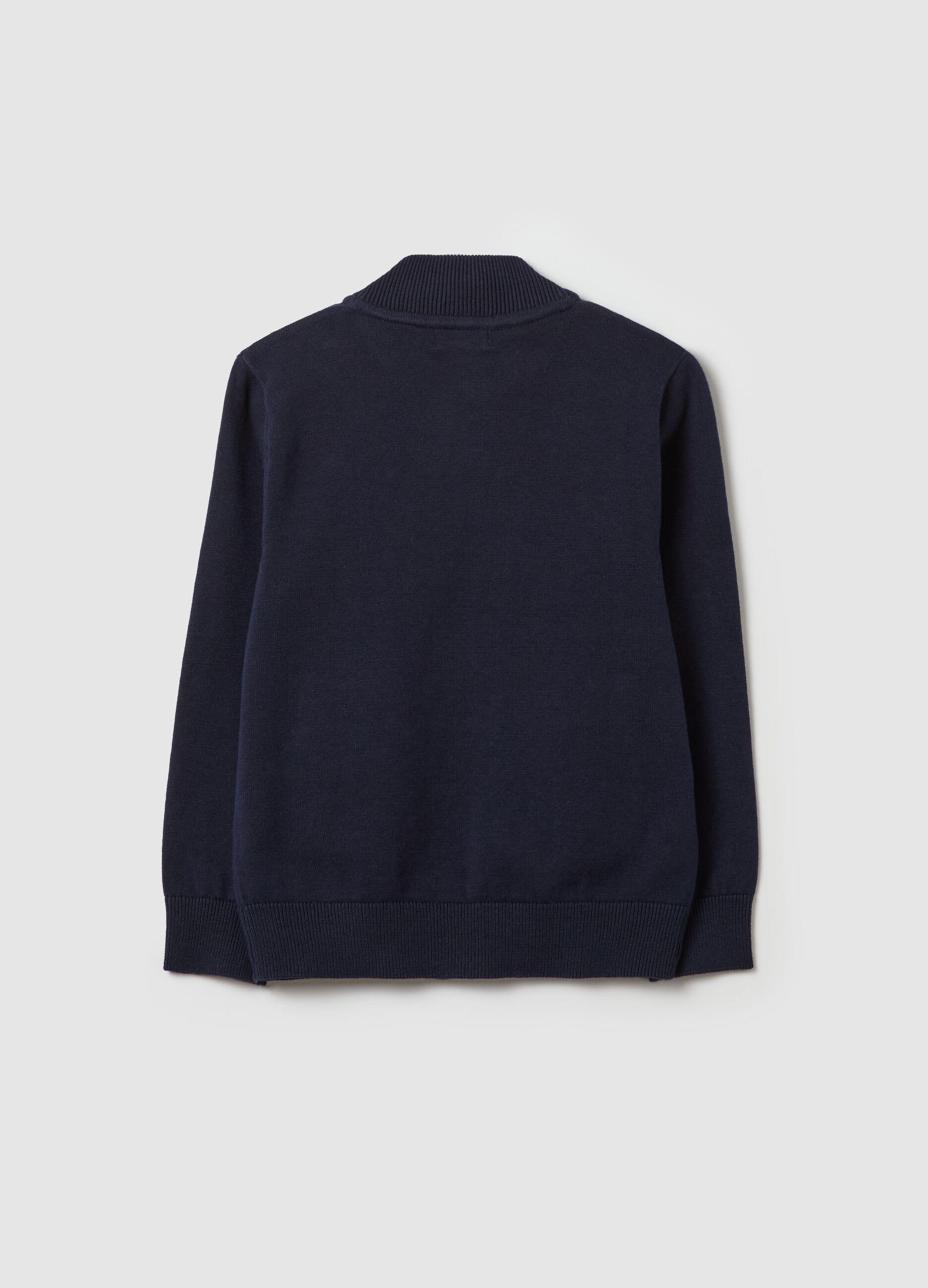 Full-zip cardigan in cotton