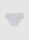 Girls' grey stretchy cotton briefs regular fit_0