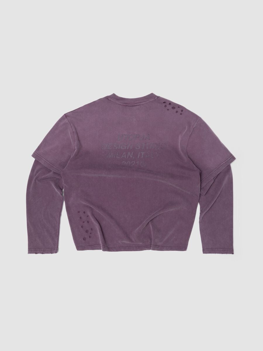 Double Longsleeve Sunfaded Burgundy_6