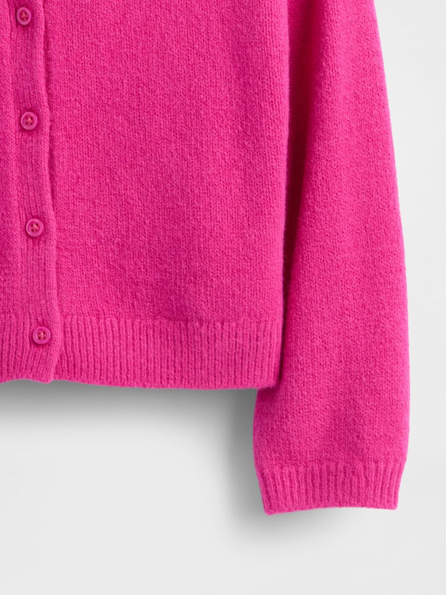Pink Cotton Blend Cardigan_3