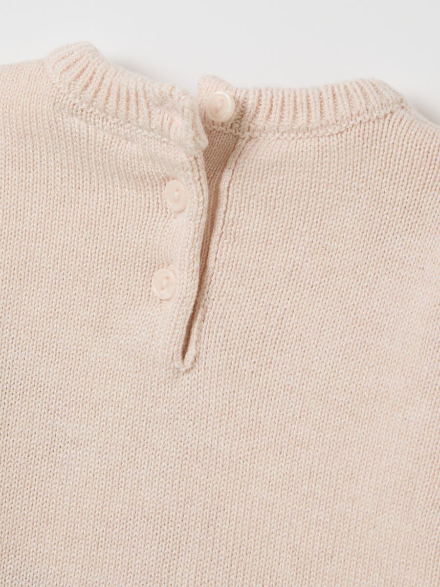 Beige Sweater with Embroidered Panda_2