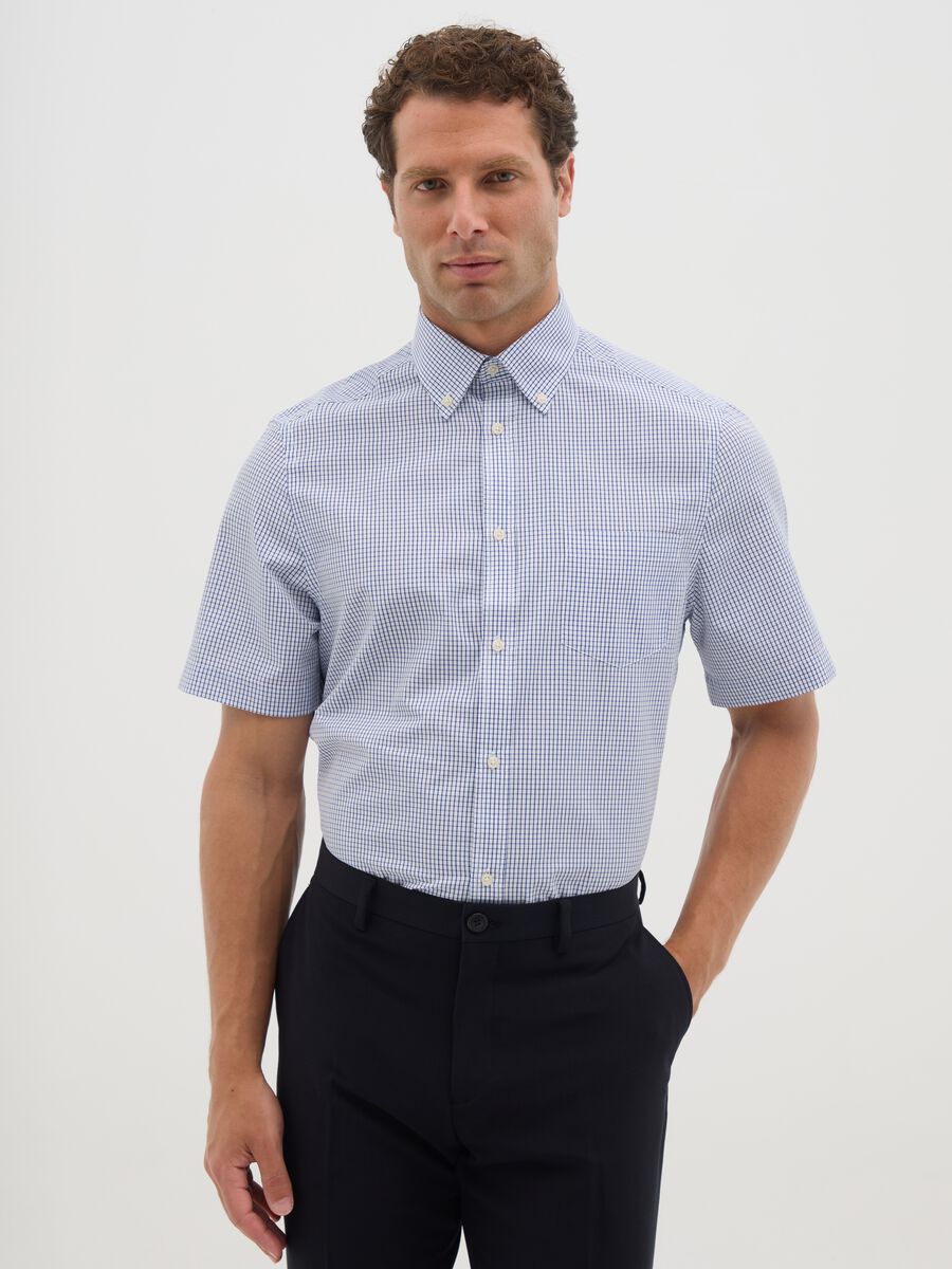 Men's multicolour regular fit cotton blend shirt_0