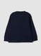 Blue long-sleeve crew-neck pure cotton T-shirt for boys_5