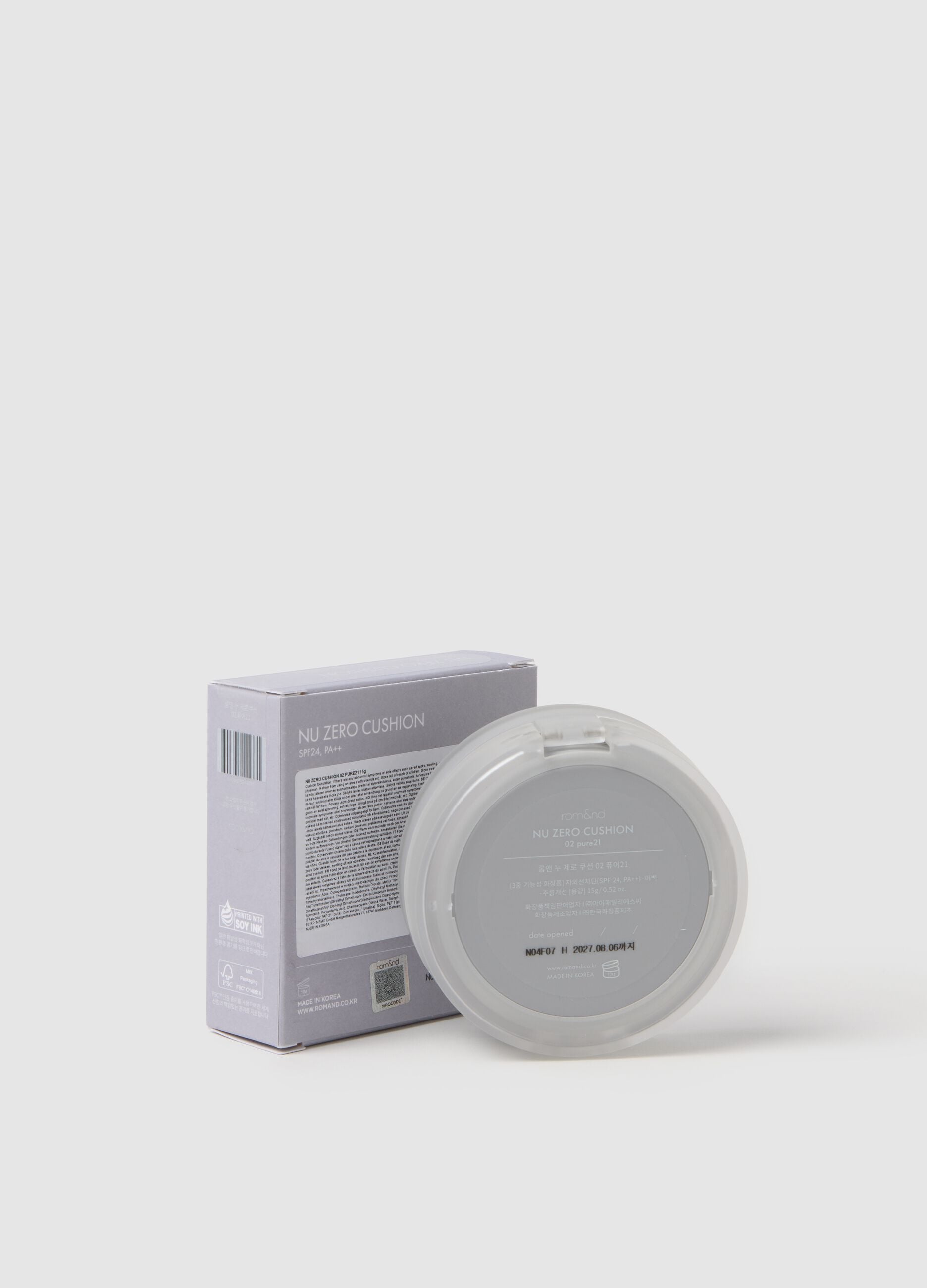 ROM&ND NU ZERO CUSHION 02 PURE21 CUSHION FOUNDATION - Korean makeup