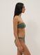 Top bikini a fascia in tessuto elasticizzato verde con imbottitura_3