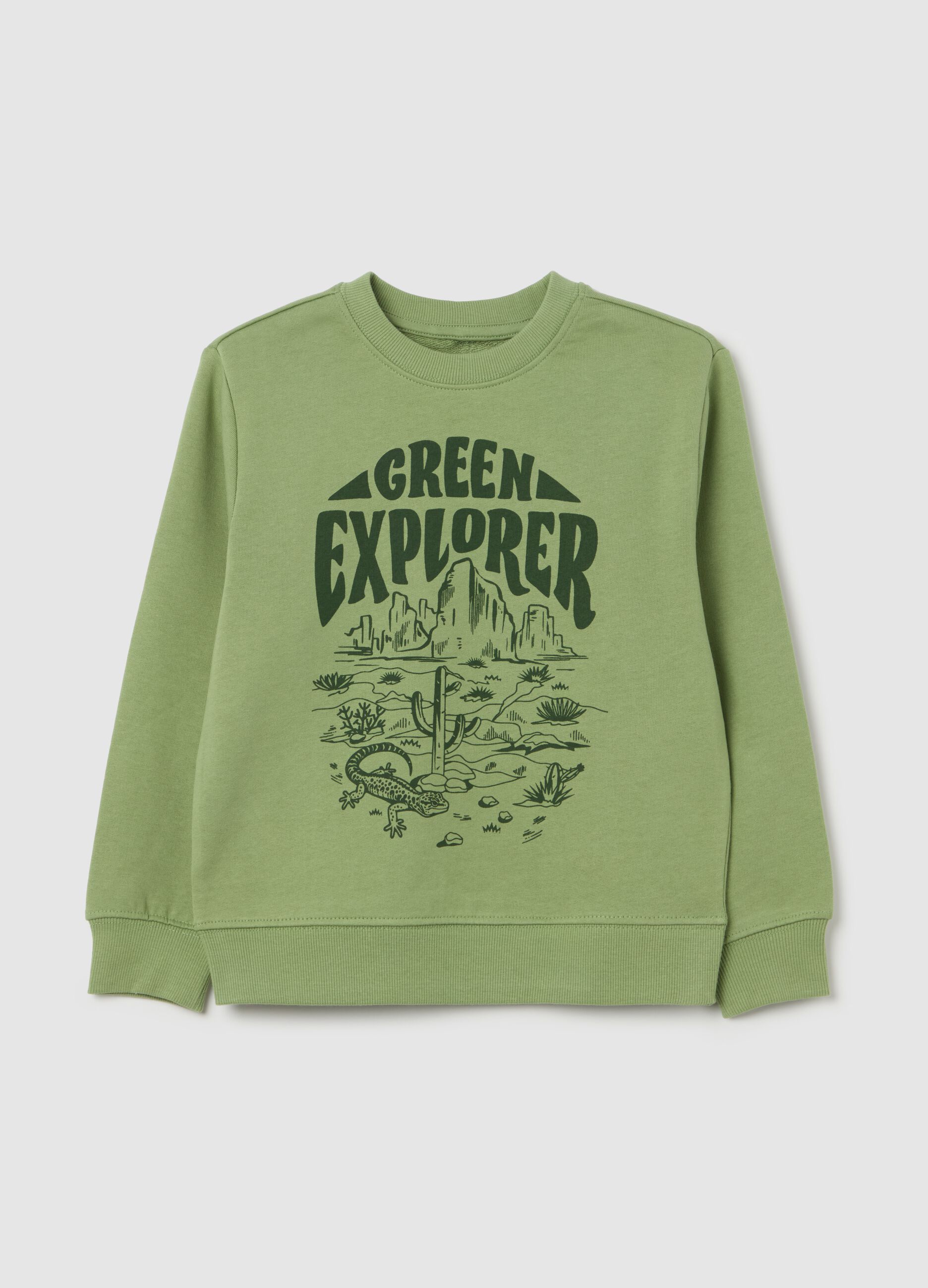 French terry sweatshirt with print