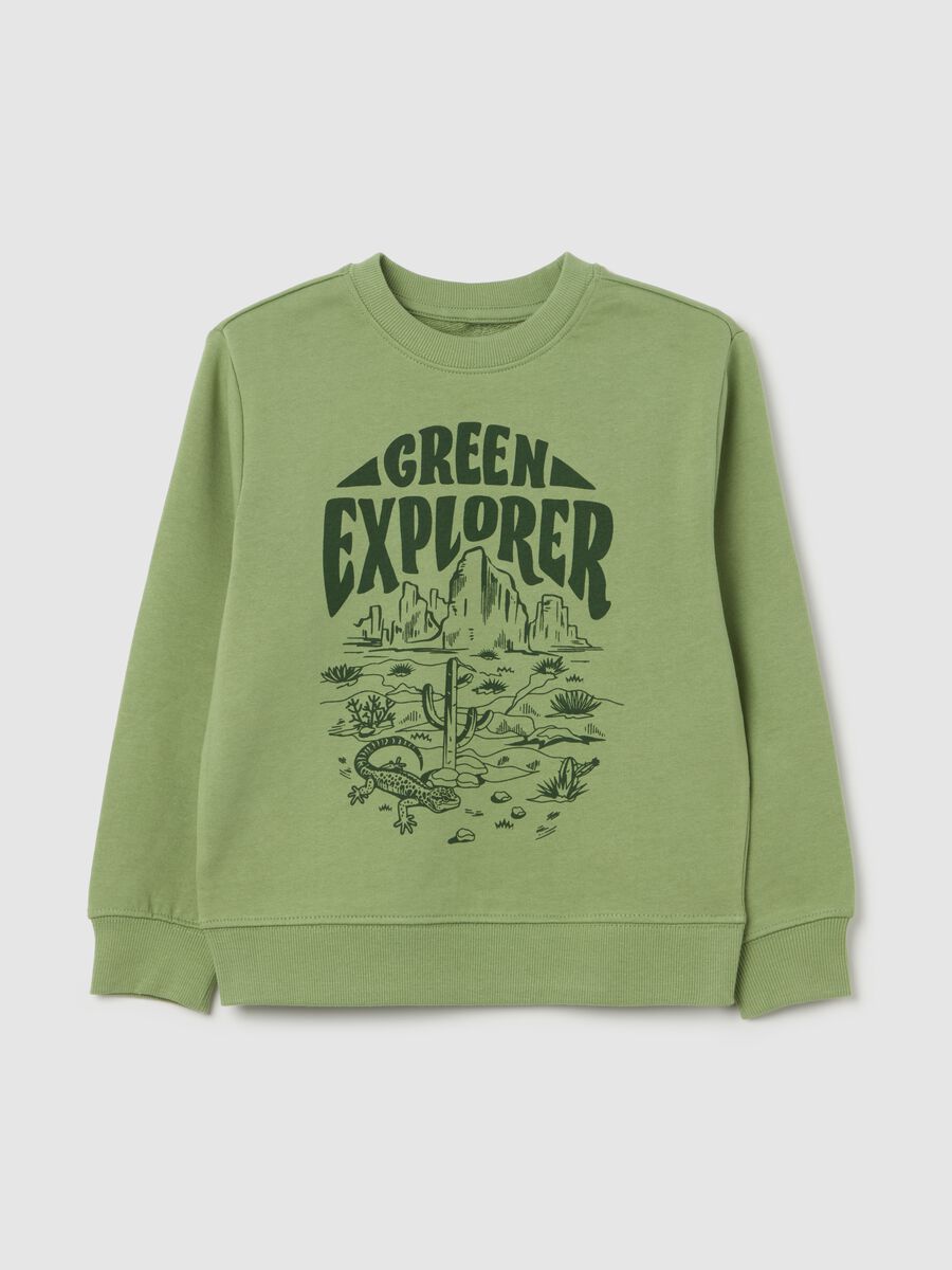 French terry sweatshirt with print_0