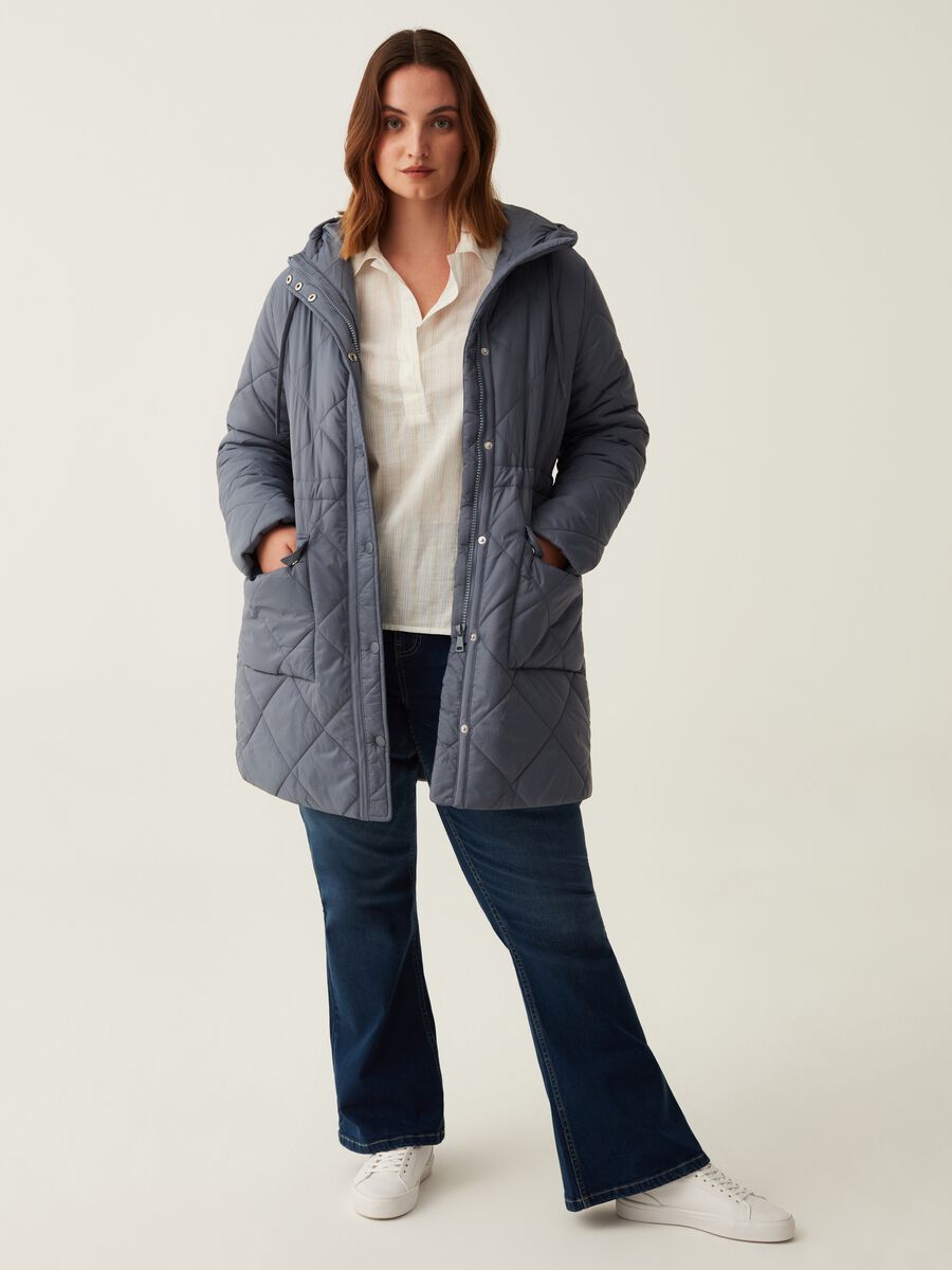 Parka trapuntato con cappuccio Curvy_0