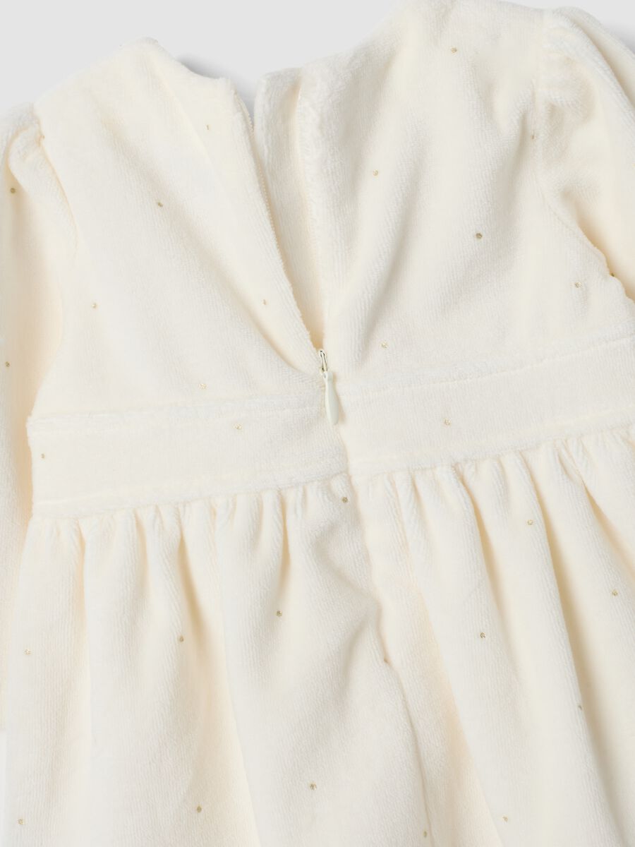 Abito bianco girocollo in misto cotone organico_3
